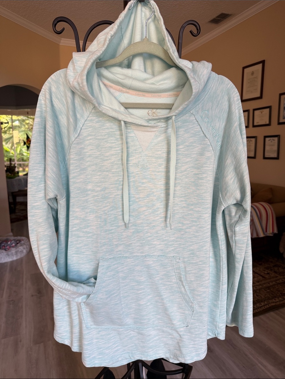 Calvin Klein Light Mint Heather Hoodie Pullover